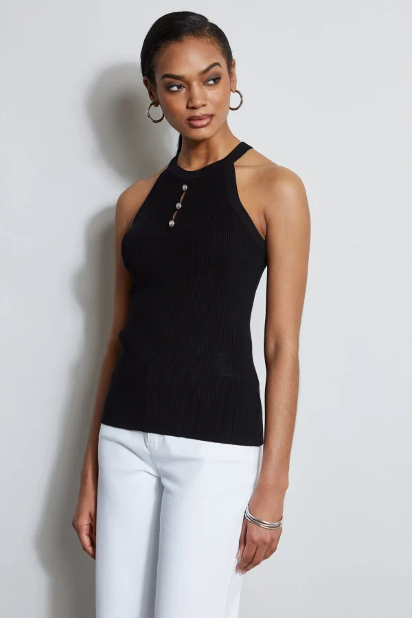 Elie Tahari Tops & Sweaters-Halter Neck Knit Sweater