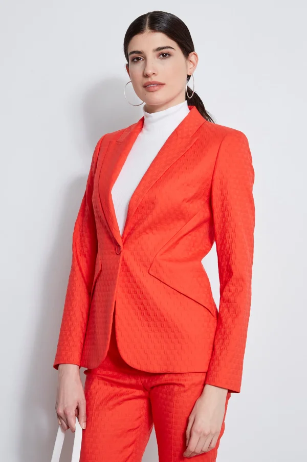 Elie Tahari Jackets & Blazers-Jacquard Stretch Panel Blazer