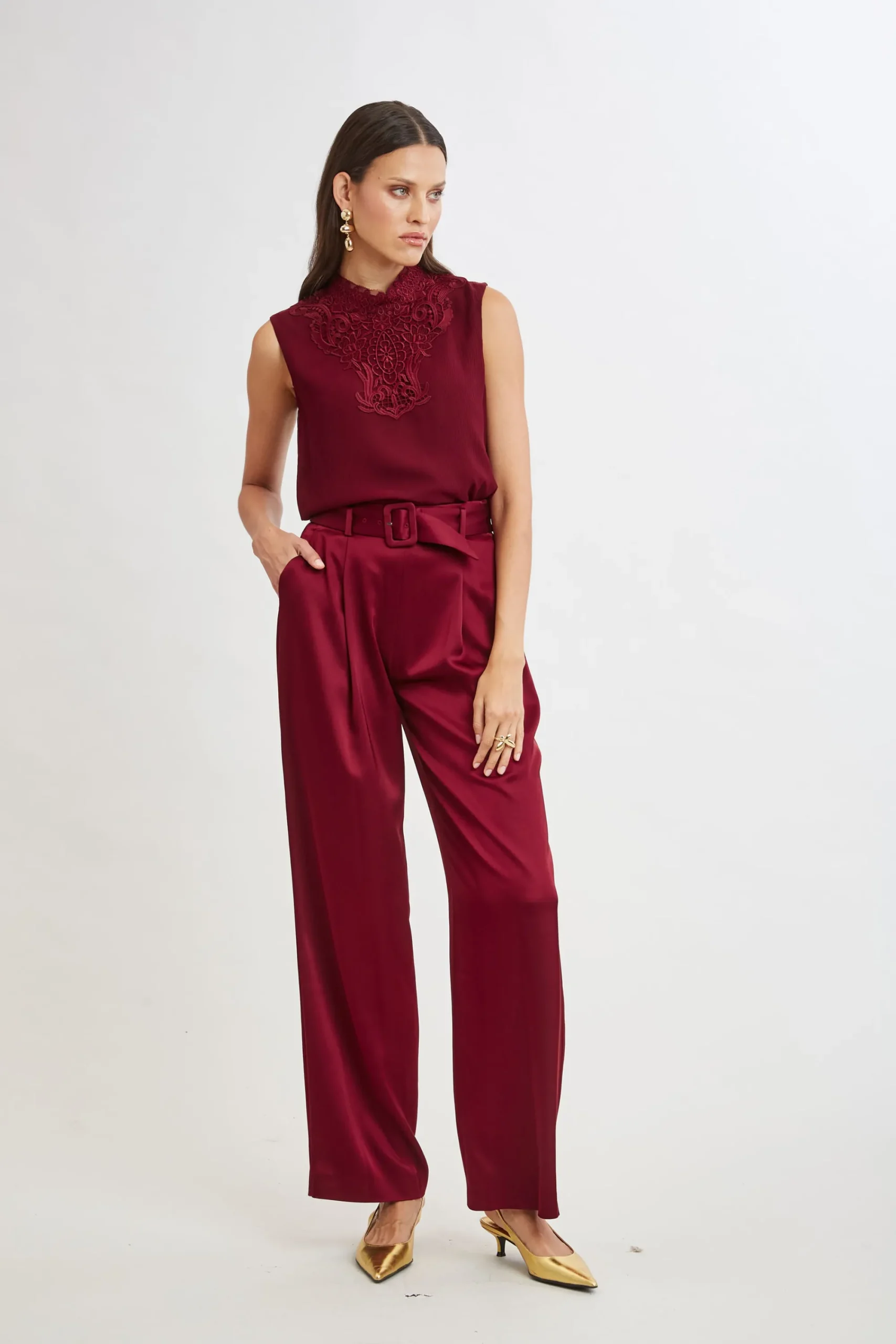 lace_insert_crinkle_silk__1.webp Elie Tahari Tops & Sweaters-Lace Insert Crinkle Silk Chiffon Shirt