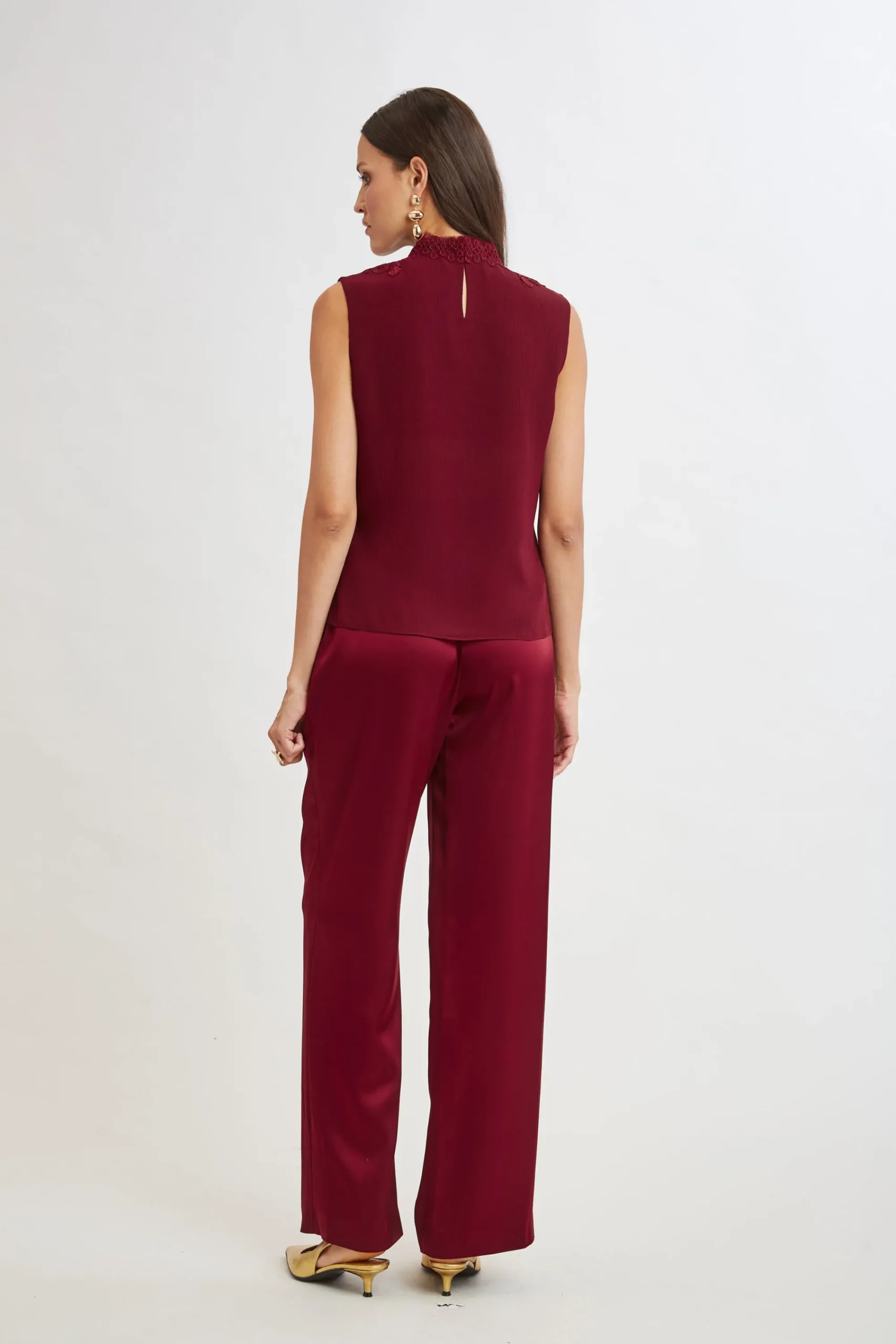 lace_insert_crinkle_silk__4.webp Elie Tahari Tops & Sweaters-Lace Insert Crinkle Silk Chiffon Shirt