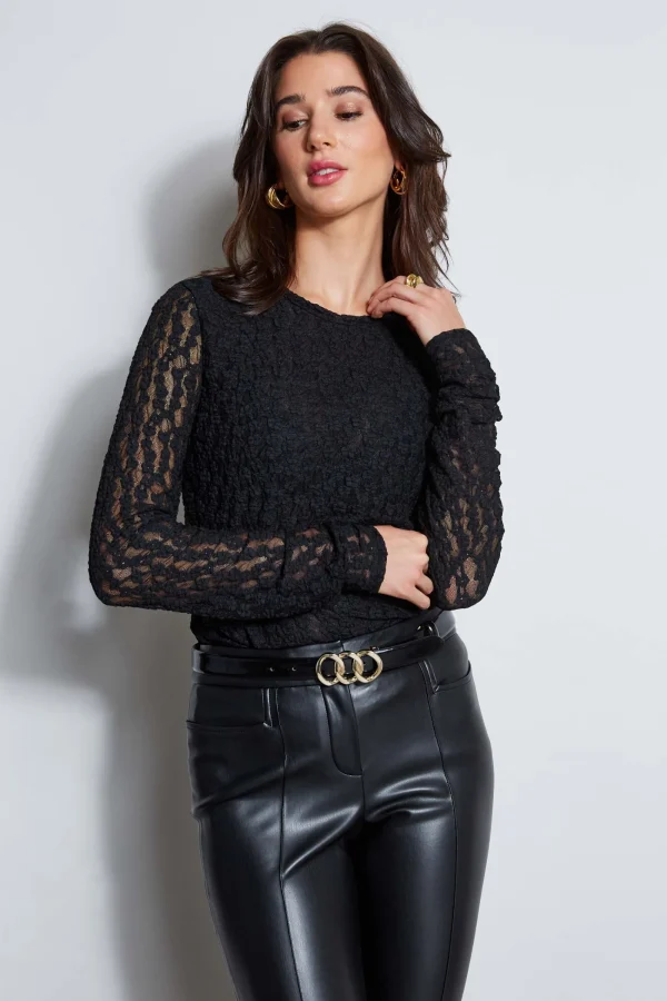 Elie Tahari Tops & Sweaters-Lace Long Sleeve Knit