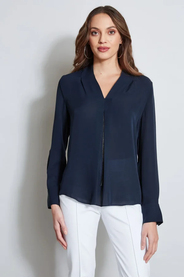 Elie Tahari Tops & Sweaters-Long Sleeve Chain Shirt