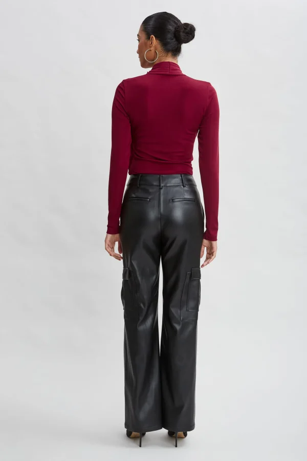 Elie Tahari Tops & Sweaters-Long Sleeve Ruched Draped Knit