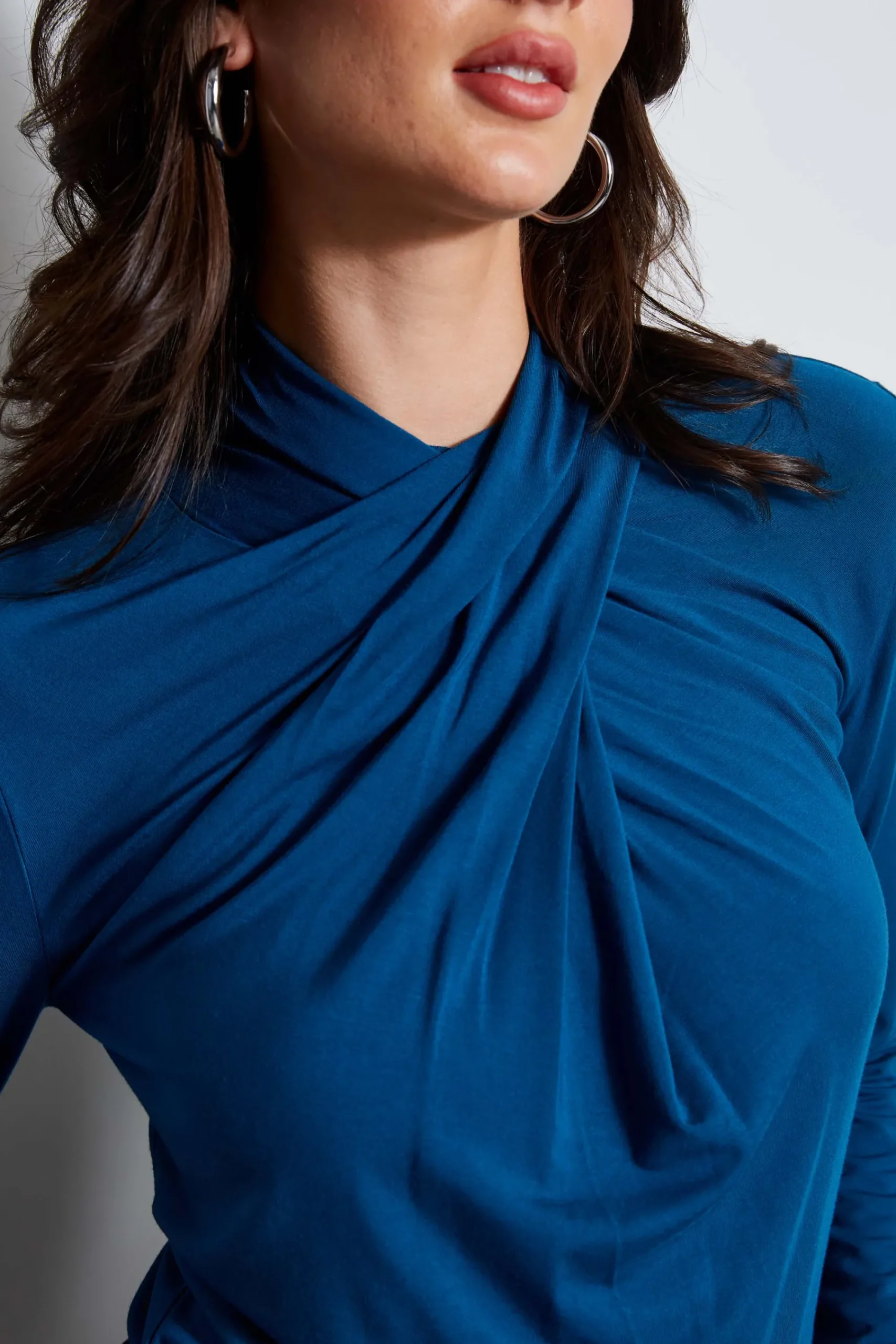 long_sleeve_twist_neck_kn_2-3.webp Elie Tahari Tops & Sweaters-Long Sleeve Twist Neck Knit