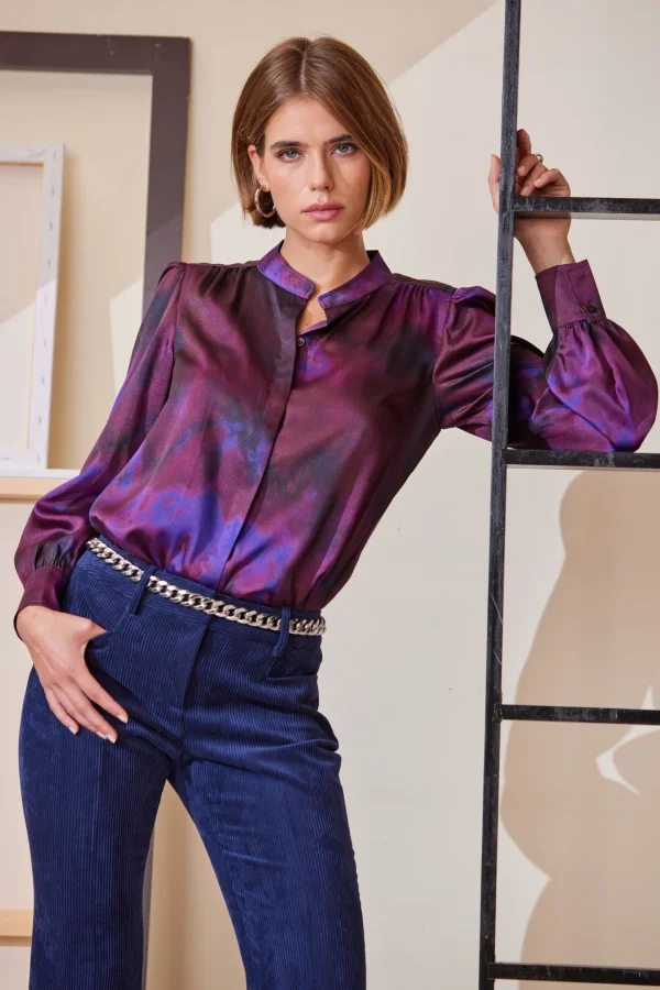 Elie Tahari Tops & Sweaters-Marble Button Down Shirt