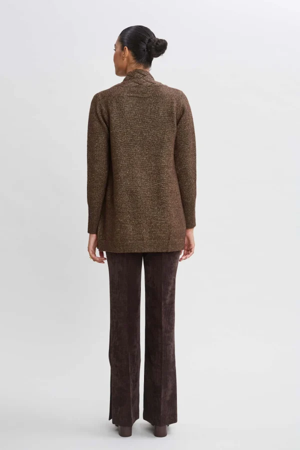 Elie Tahari Tops & Sweaters-Metallic Cable Cardigan