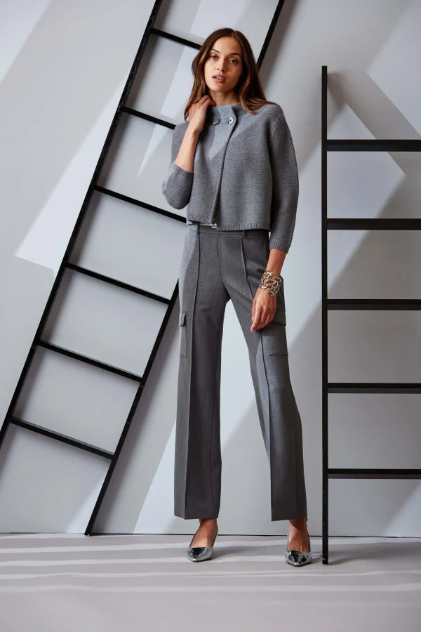 Elie Tahari Bottoms | Suiting-Metallic Cargo Pant