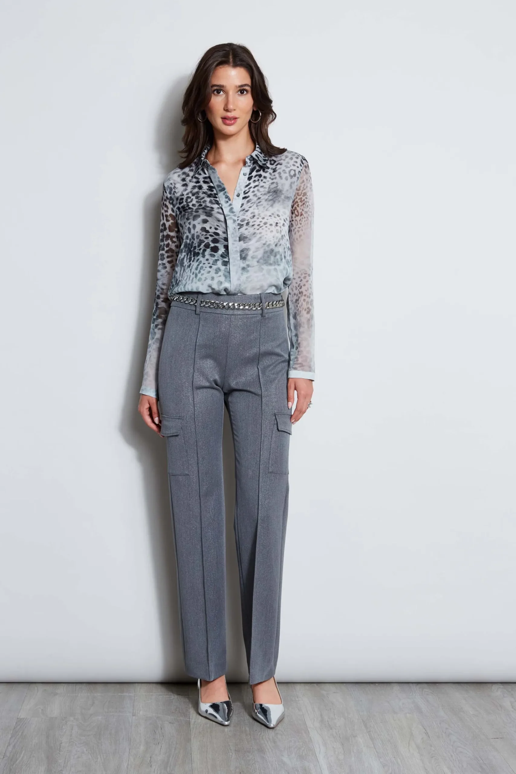 metallic_cargo_pant_3.webp Elie Tahari Bottoms | Suiting-Metallic Cargo Pant