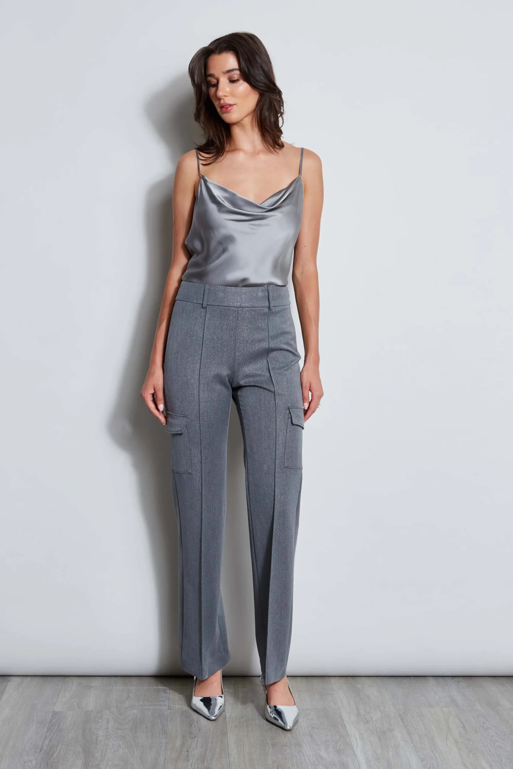 metallic_cargo_pant_5.webp Elie Tahari Bottoms | Suiting-Metallic Cargo Pant
