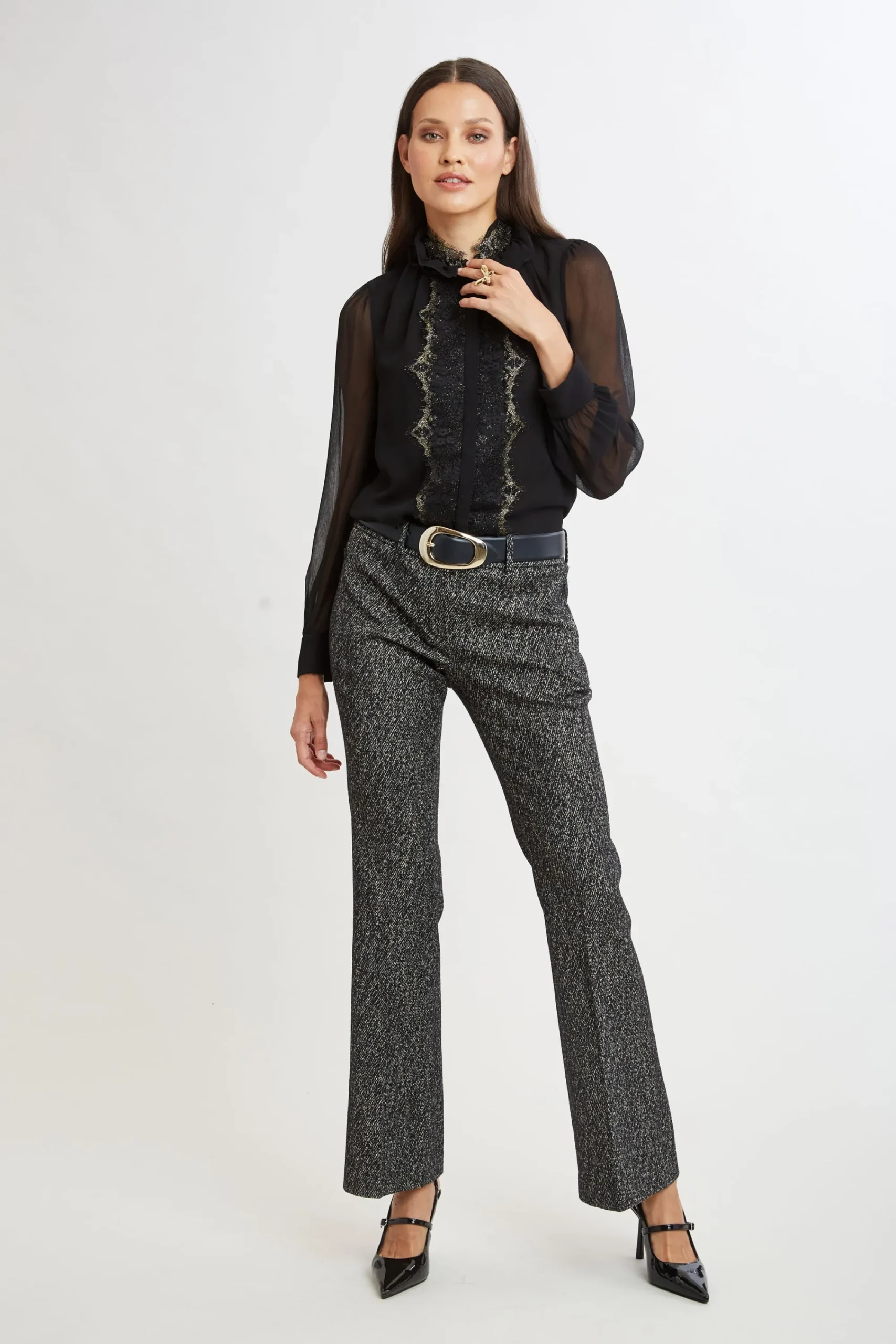 metallic_lace_trim_silk_s_2.webp Elie Tahari Tops & Sweaters | Suiting-Metallic Lace Trim Silk Shirt