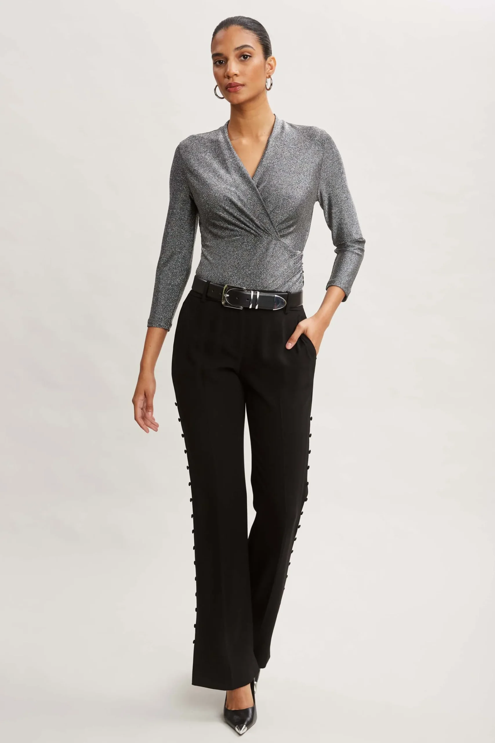 metallic_ruched_knit_1-1.webp Elie Tahari Tops & Sweaters-Metallic Ruched Knit