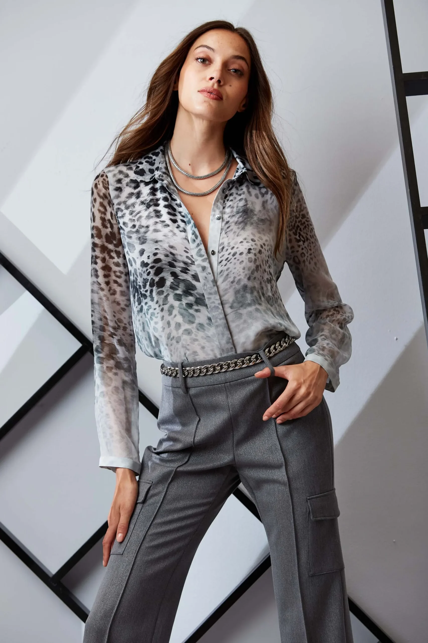mirage_cheetah_button_dow_1.webp Elie Tahari Tops & Sweaters-Mirage Cheetah Button Down Shirt