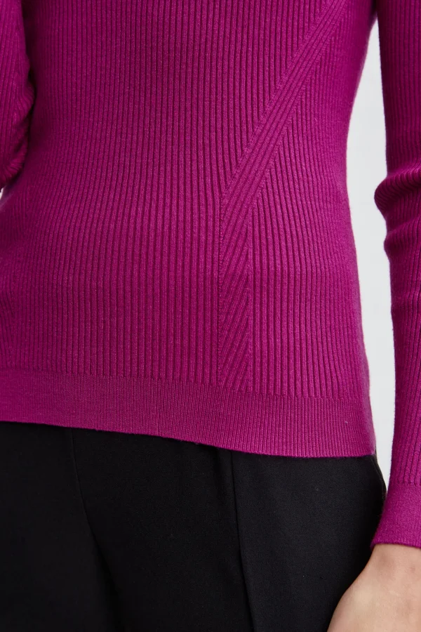 Elie Tahari Tops & Sweaters-Mock Neck Button Sweater