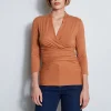 Elie Tahari Tops & Sweaters-Mock Wrap Knit