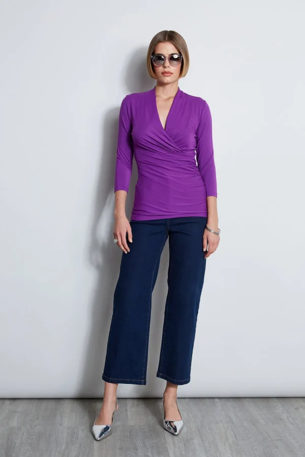 Elie Tahari Tops & Sweaters-Mock Wrap Knit