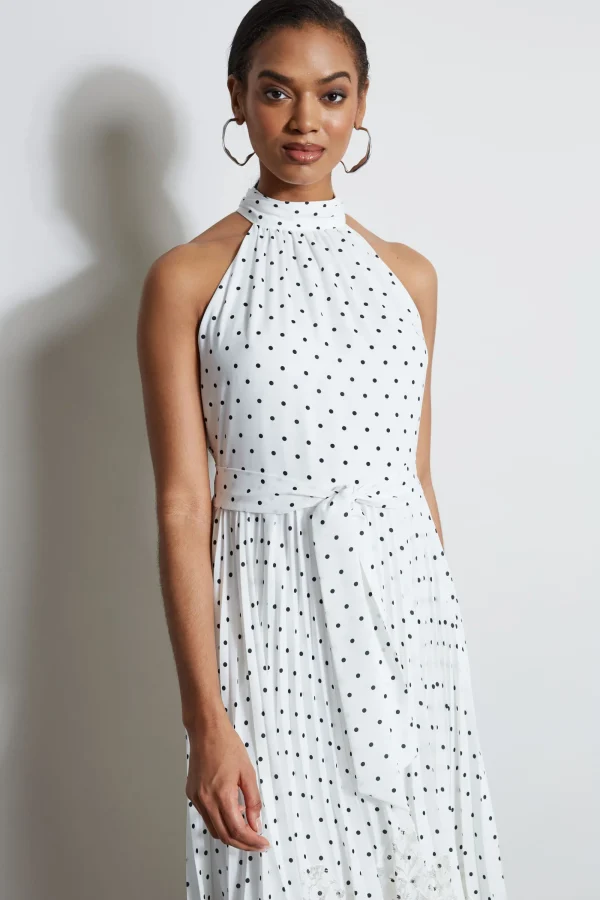 Elie Tahari Dresses & Jumpsuits | Maxi Dresses-Pin Dot Halter Dress