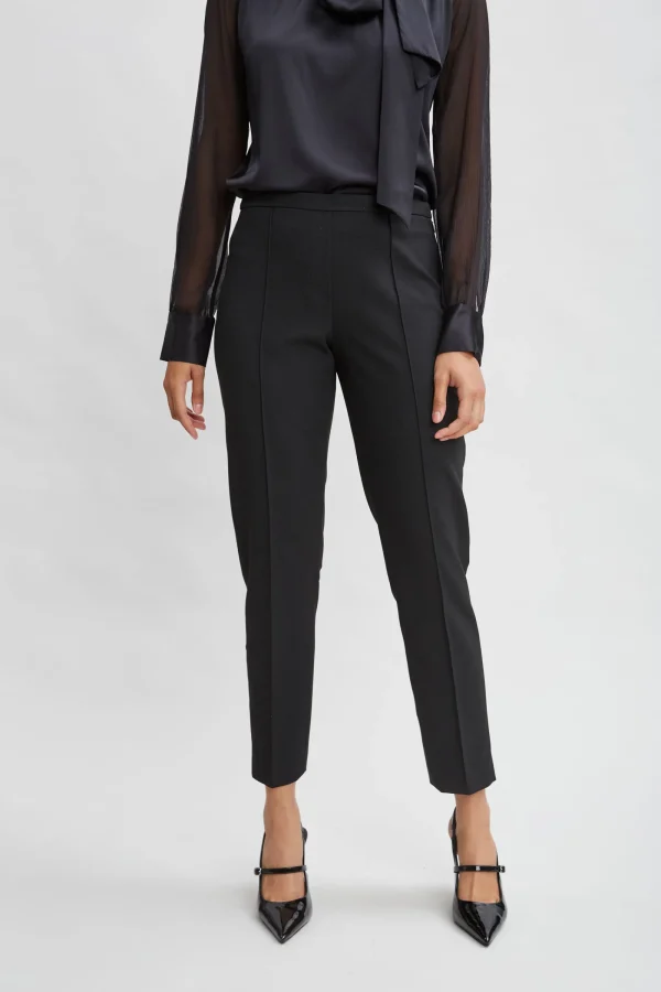 Elie Tahari Bottoms | Suiting-Pintuck Slim Pant