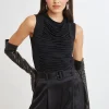 Elie Tahari Tops & Sweaters-Pleat Detail Matte Jersey Knit