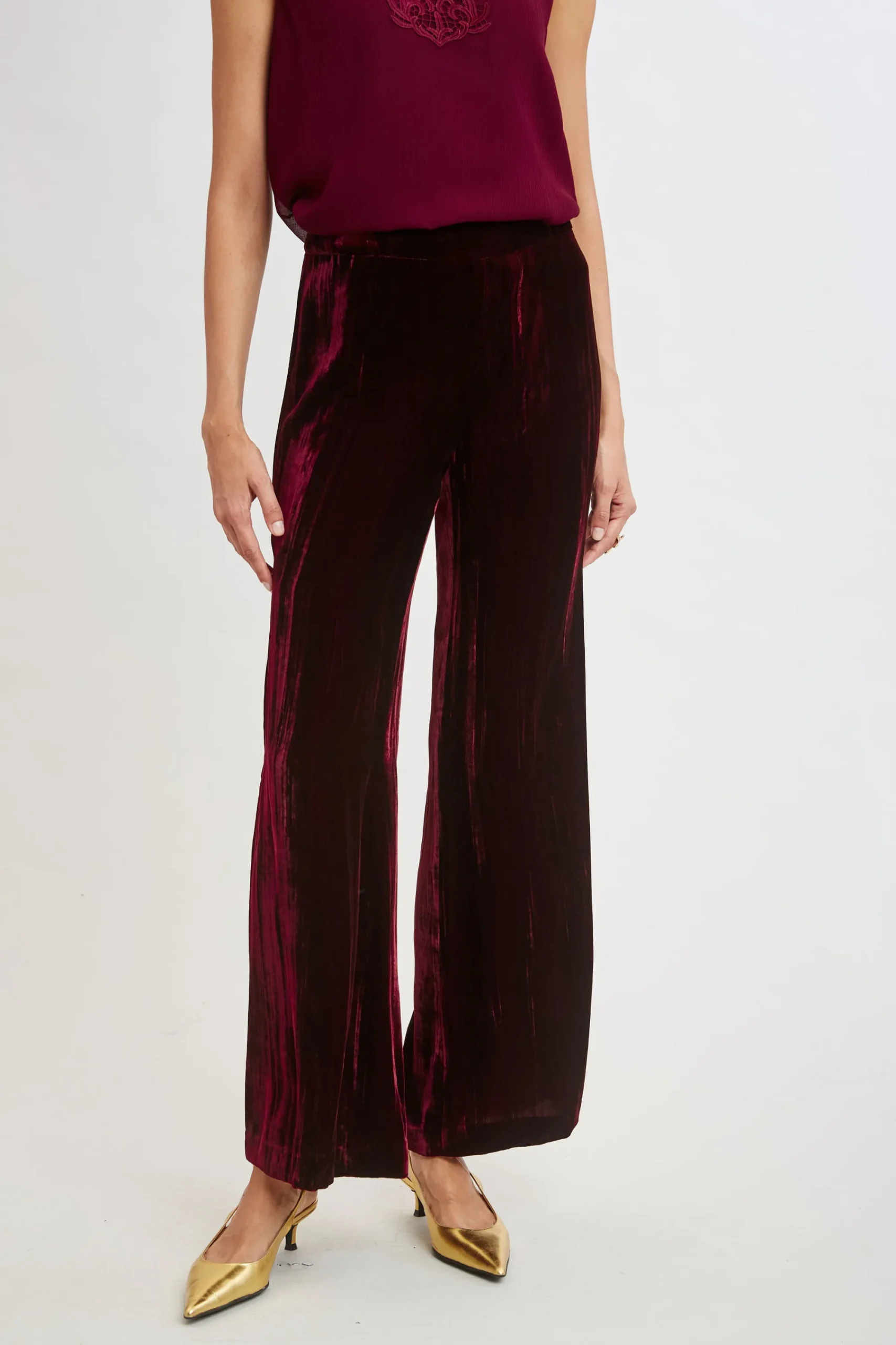 plisse_velvet_fluid_pant_0.webp Elie Tahari Bottoms | Suiting-Plisse Velvet Fluid Pant