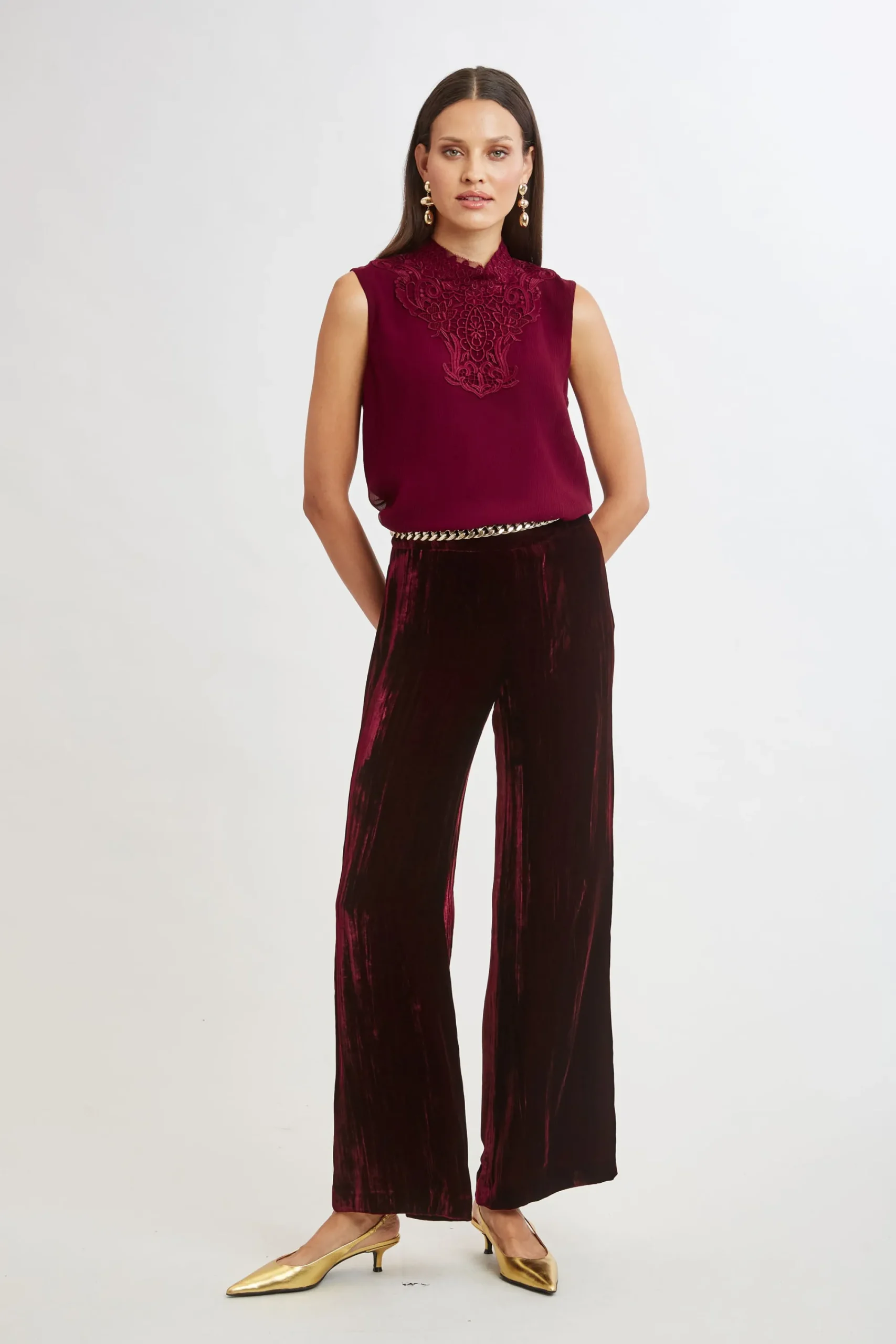 plisse_velvet_fluid_pant_3.webp Elie Tahari Bottoms | Suiting-Plisse Velvet Fluid Pant