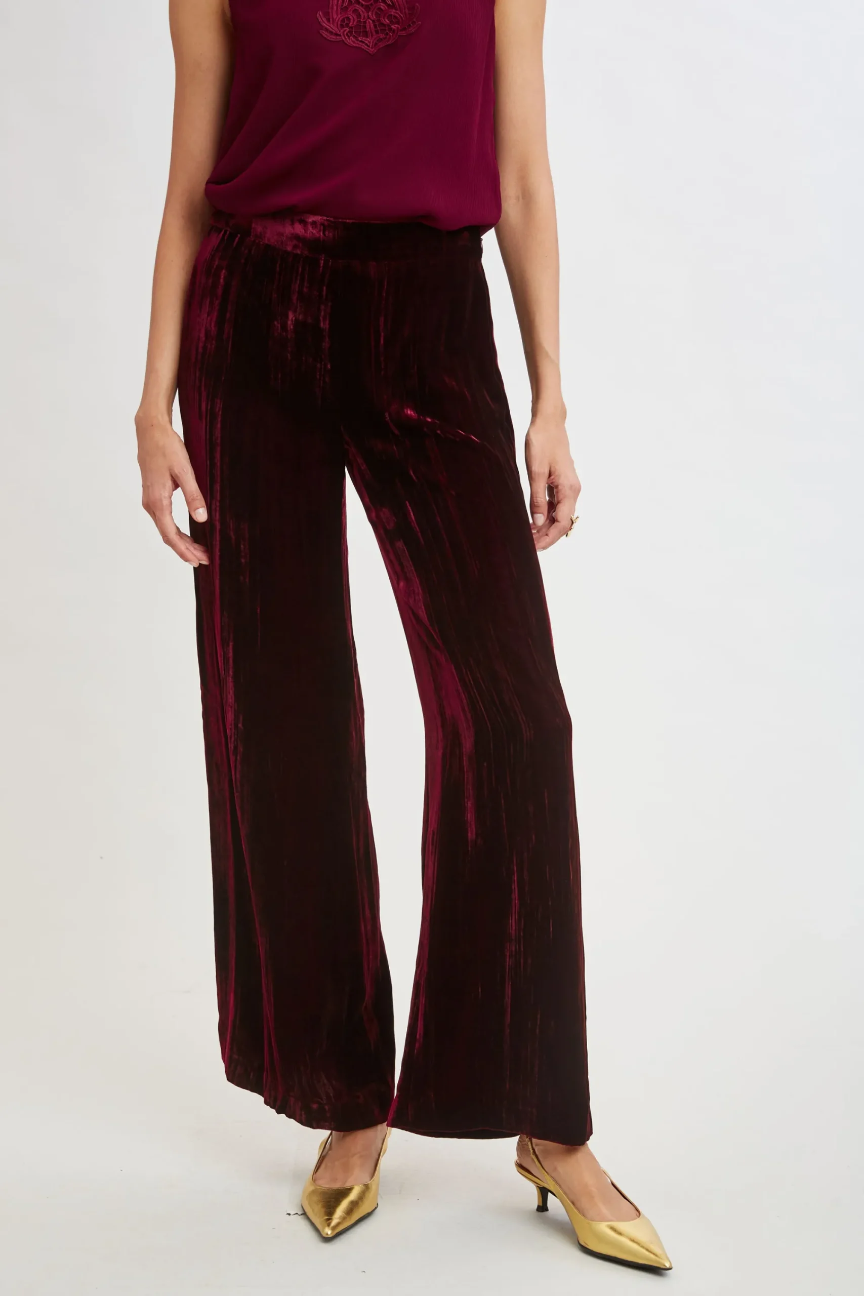 plisse_velvet_fluid_pant_4.webp Elie Tahari Bottoms | Suiting-Plisse Velvet Fluid Pant