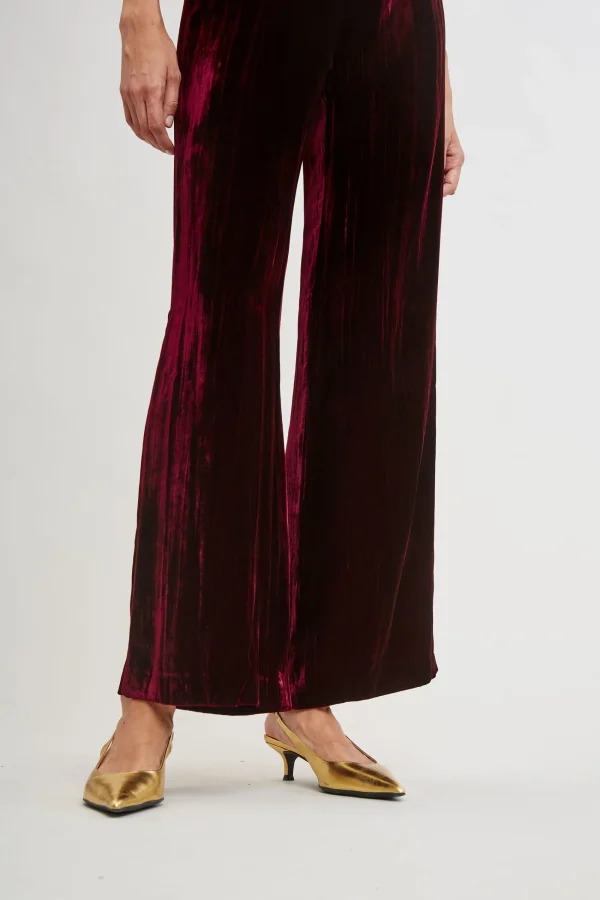 Elie Tahari Bottoms | Suiting-Plisse Velvet Fluid Pant