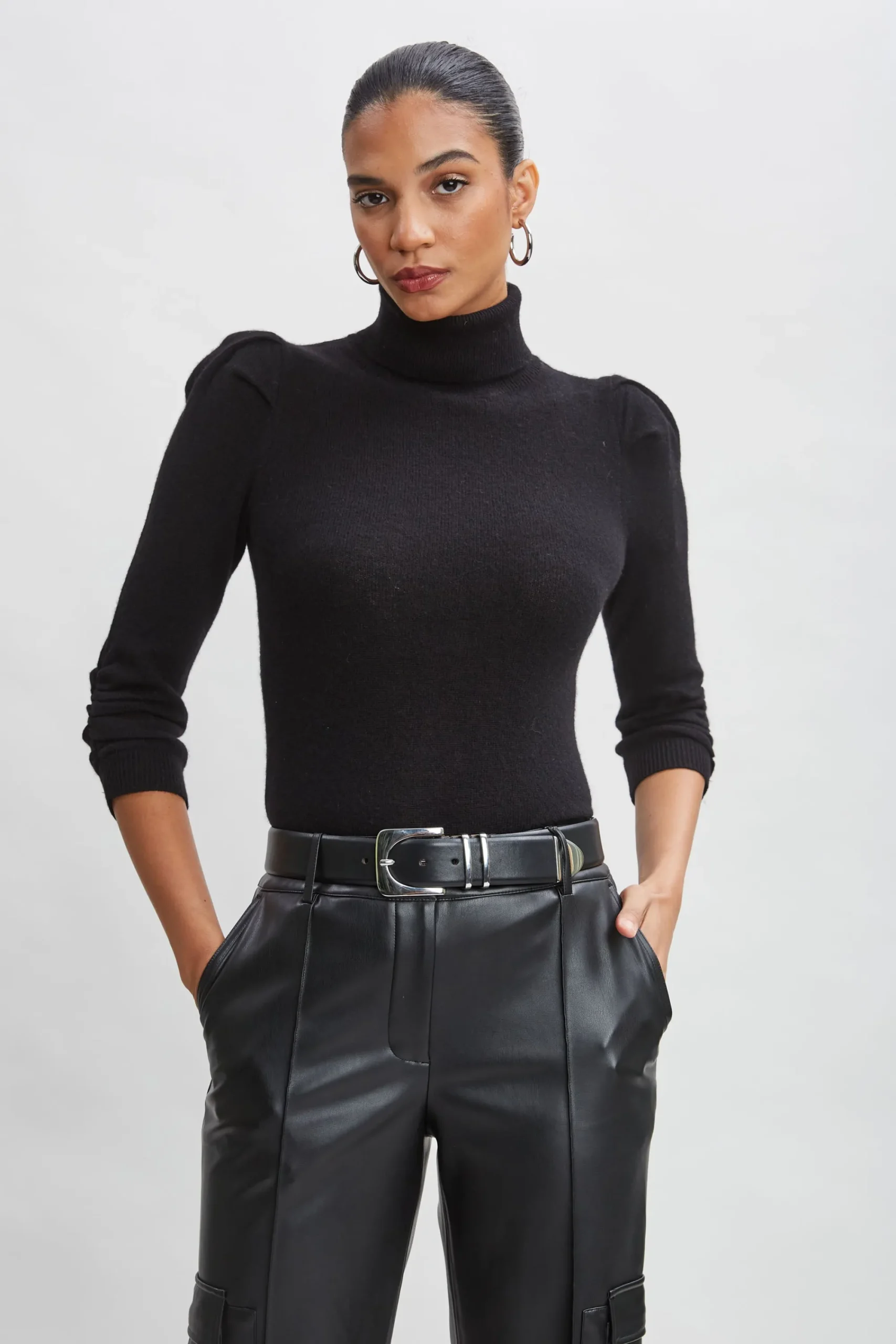 ruched_sleeve_cashmere_wo_0-3.webp Elie Tahari Tops & Sweaters | Suiting-Ruched Sleeve Cashmere Wool Sweater
