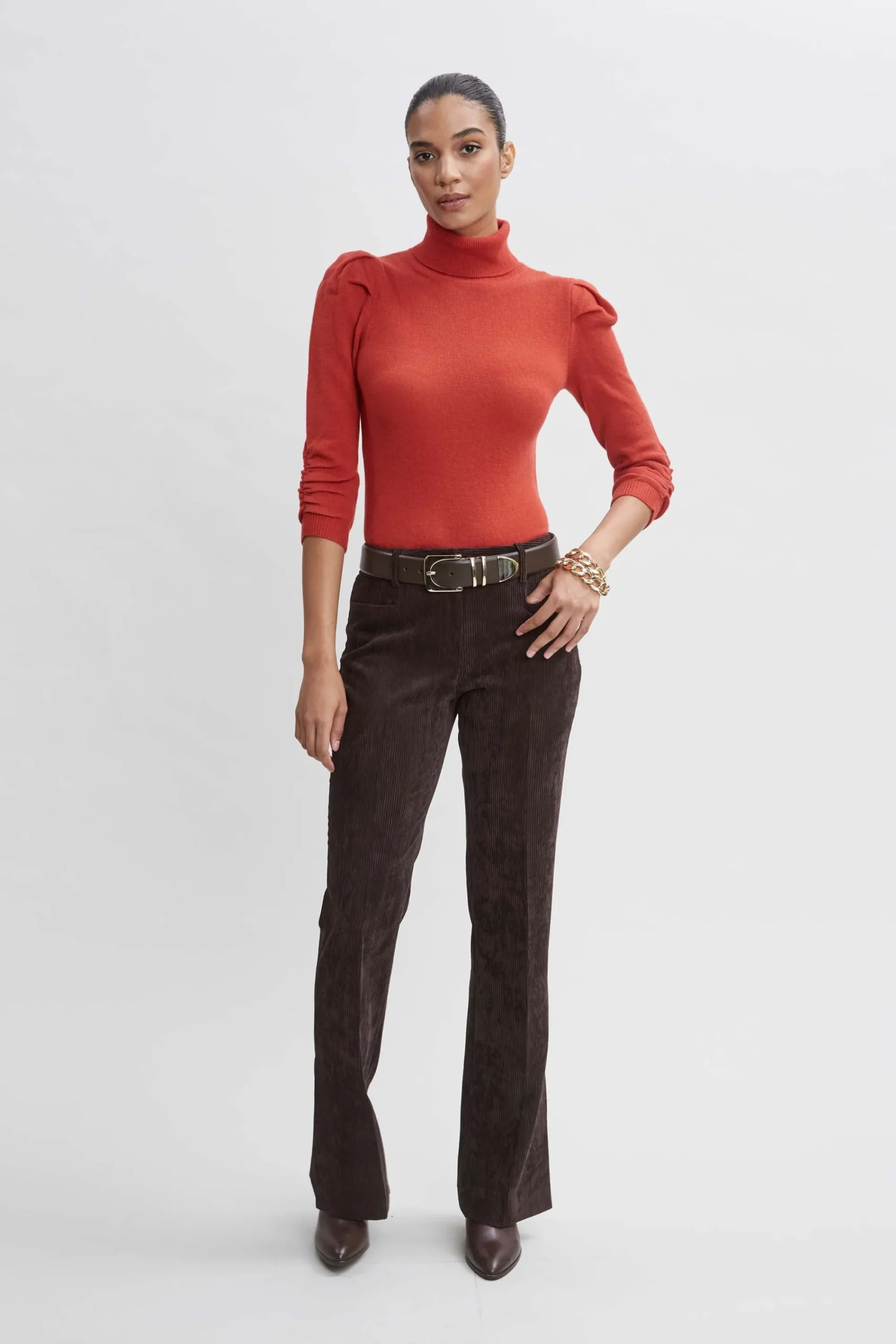 ruched_sleeve_cashmere_wo_2.webp Elie Tahari Tops & Sweaters | Suiting-Ruched Sleeve Cashmere Wool Sweater