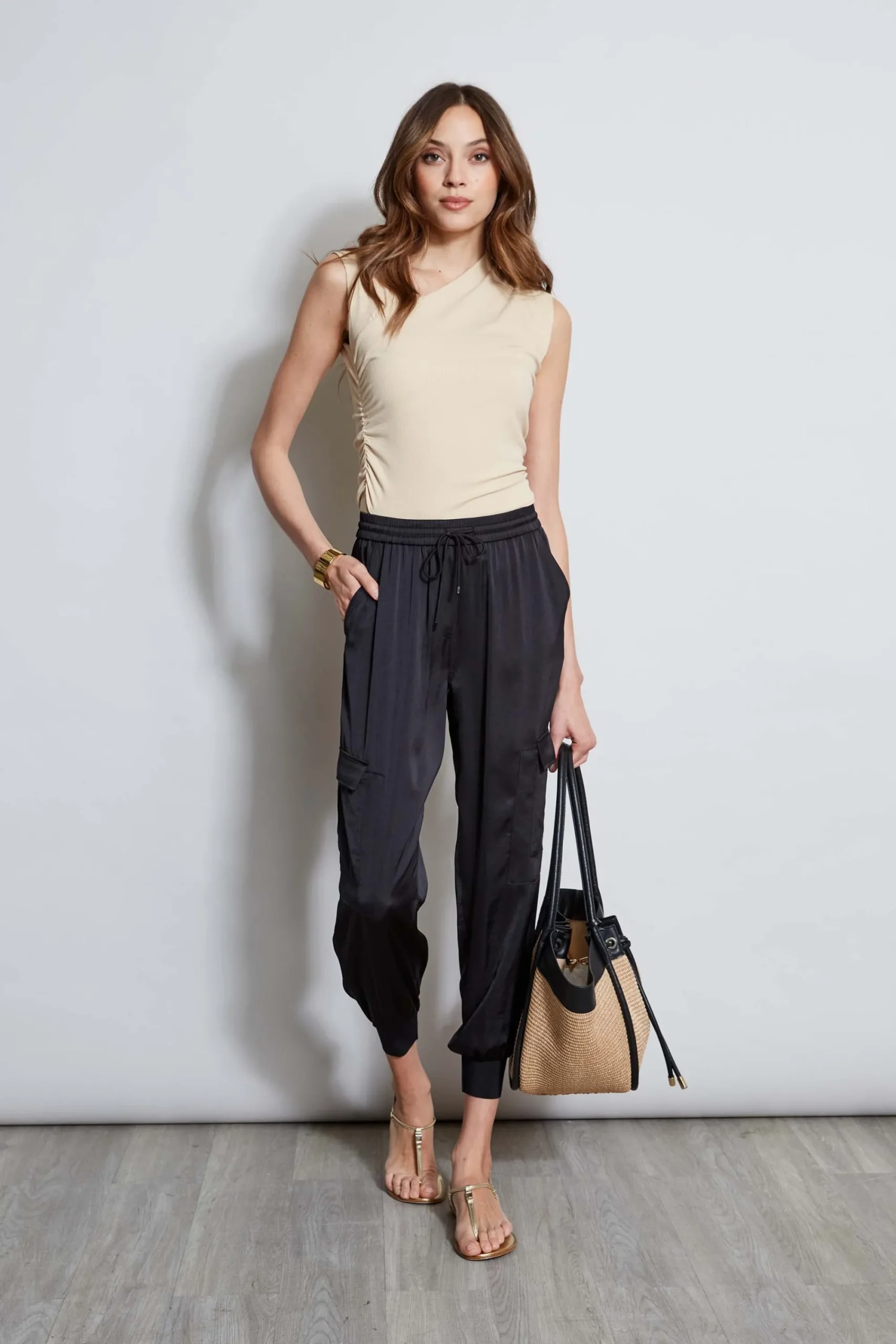 satin_cargo_pant_1.webp Elie Tahari Bottoms-Satin Cargo Pant