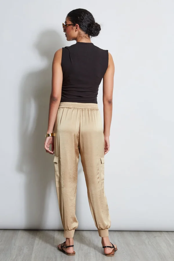 Elie Tahari Bottoms-Satin Cargo Pant