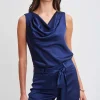 Elie Tahari Tops & Sweaters-Satin Cowl Top
