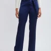 Elie Tahari Bottoms-Satin Fit & Flare Sash Pant