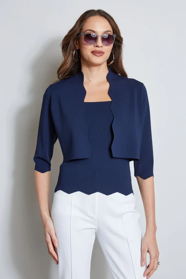 Elie Tahari Tops & Sweaters-Scallop Cardigan