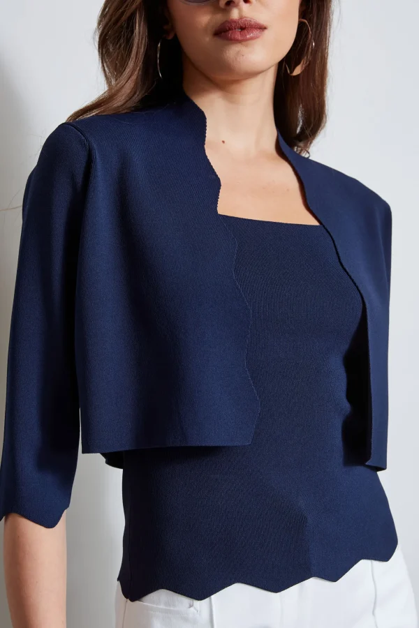 Elie Tahari Tops & Sweaters-Scallop Cardigan