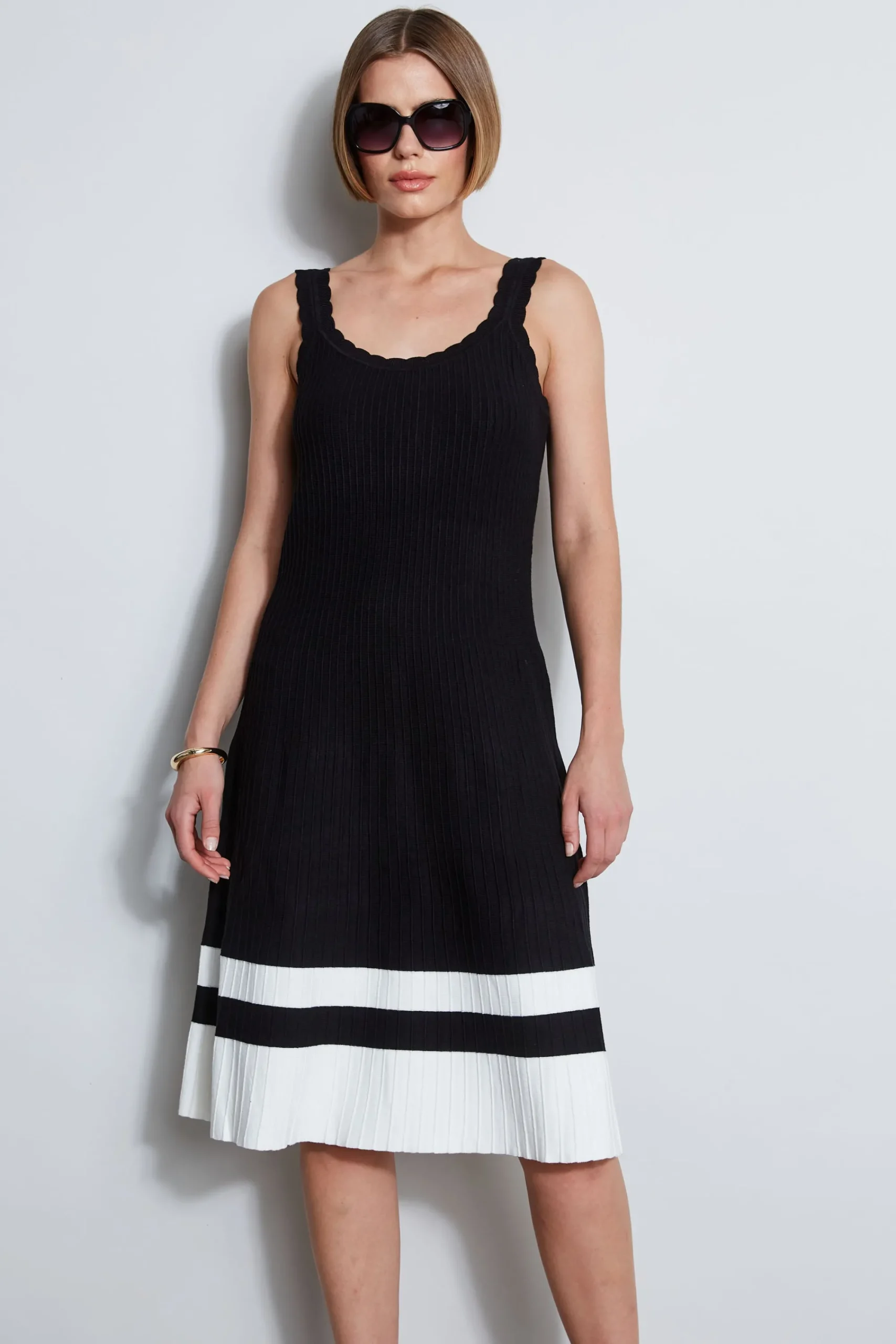 scallop_knit_dress_2.webp Elie Tahari Dresses & Jumpsuits | Sleeveless Dresses-Scallop Knit Dress