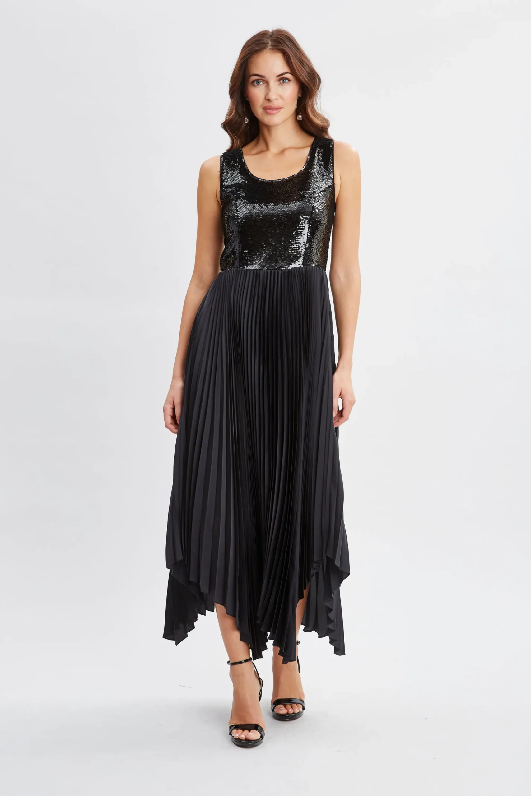 sequin_bodice_pleated_dre_0.webp Elie Tahari Dresses & Jumpsuits-Sequin Bodice Pleated Dress