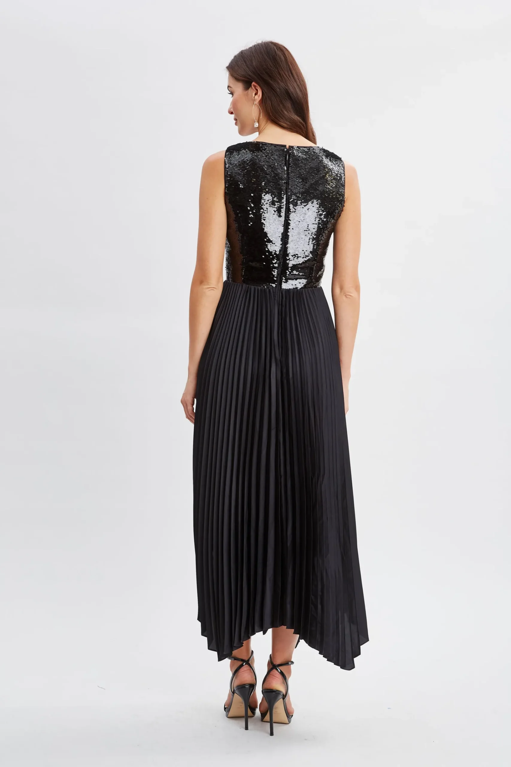 sequin_bodice_pleated_dre_5.webp Elie Tahari Dresses & Jumpsuits-Sequin Bodice Pleated Dress