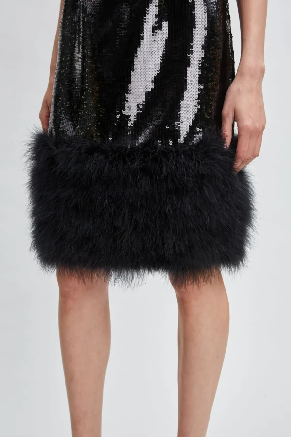 Elie Tahari Dresses & Jumpsuits-Sequin Feather Hem Dress