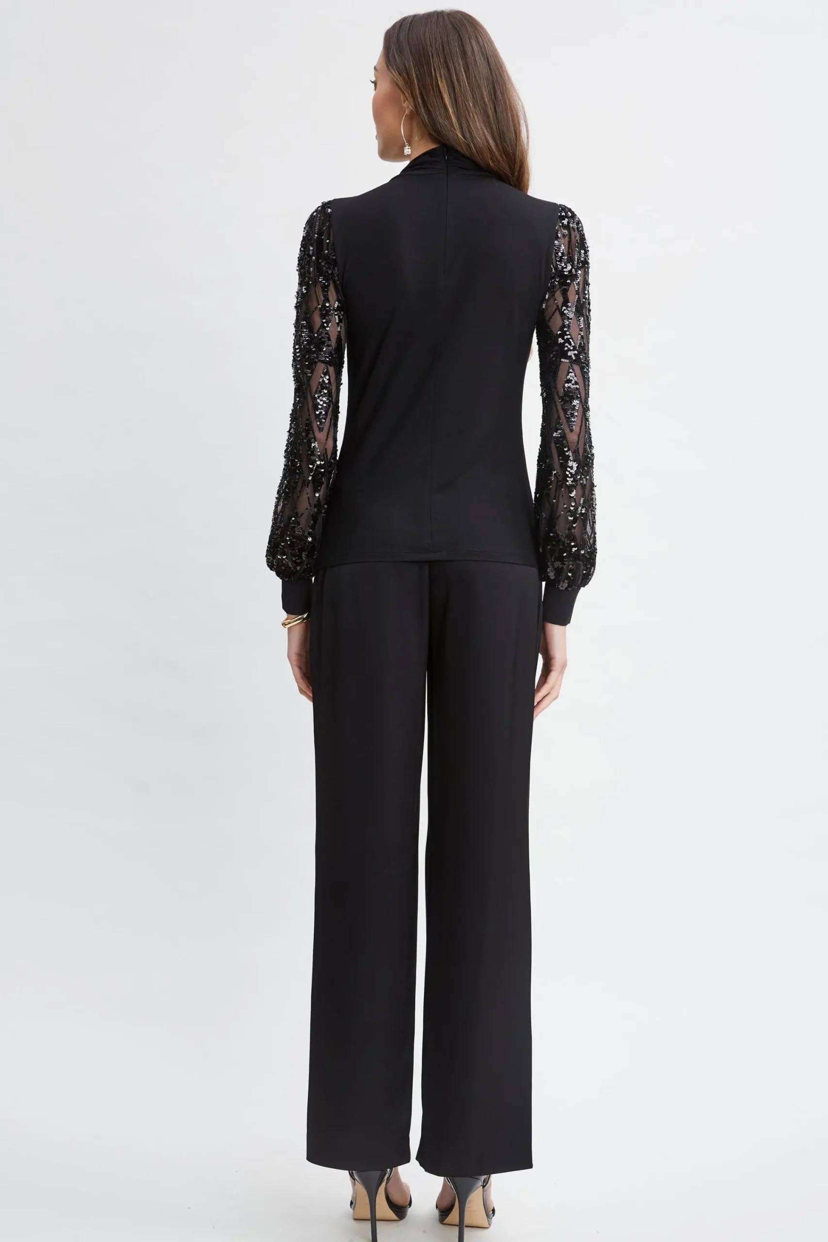 sequin_sleeve_twist_neck__4-1.webp Elie Tahari Tops & Sweaters-Sequin Sleeve Twist Neck Knit