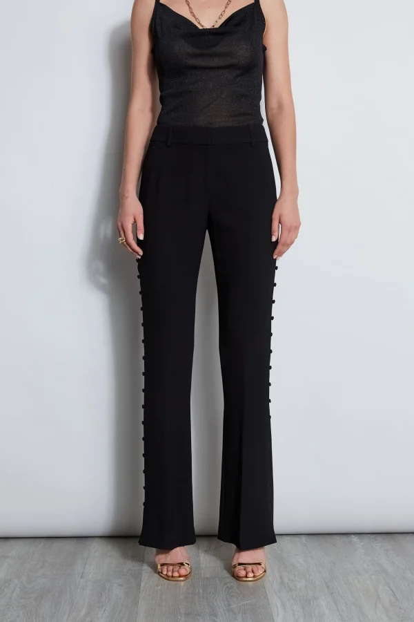 Elie Tahari Bottoms | Suiting-Side Button Crepe Pant