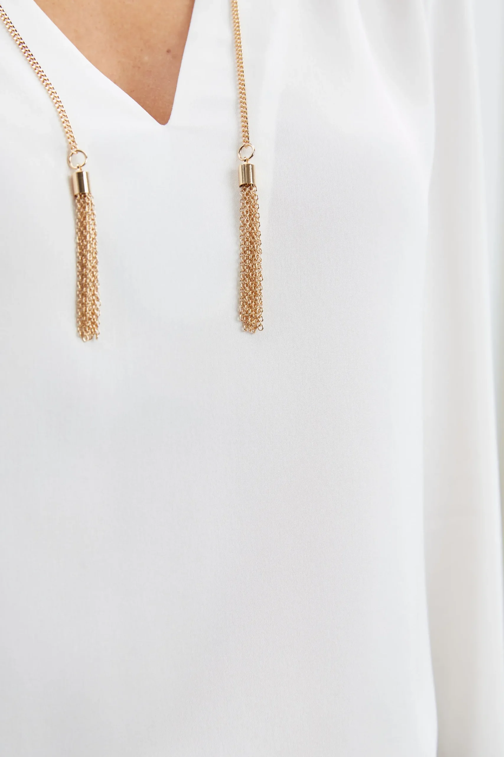 silk_chain_tassel_shirt_4.webp Elie Tahari Tops & Sweaters-Silk Chain Tassel Shirt