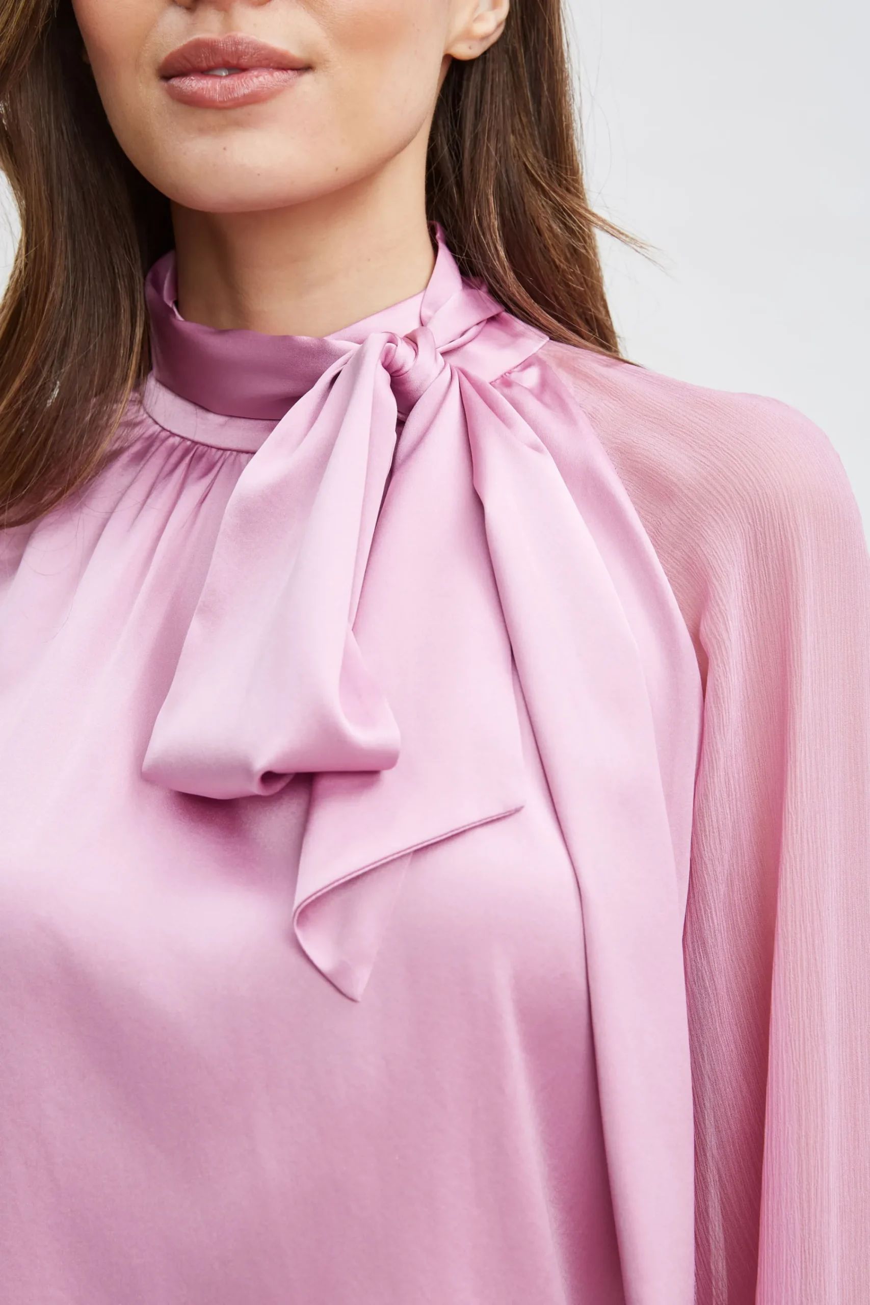 silk_chiffon_sleeve_tie_s_5.webp Elie Tahari Tops & Sweaters | Suiting-Silk Chiffon Sleeve Tie Shirt