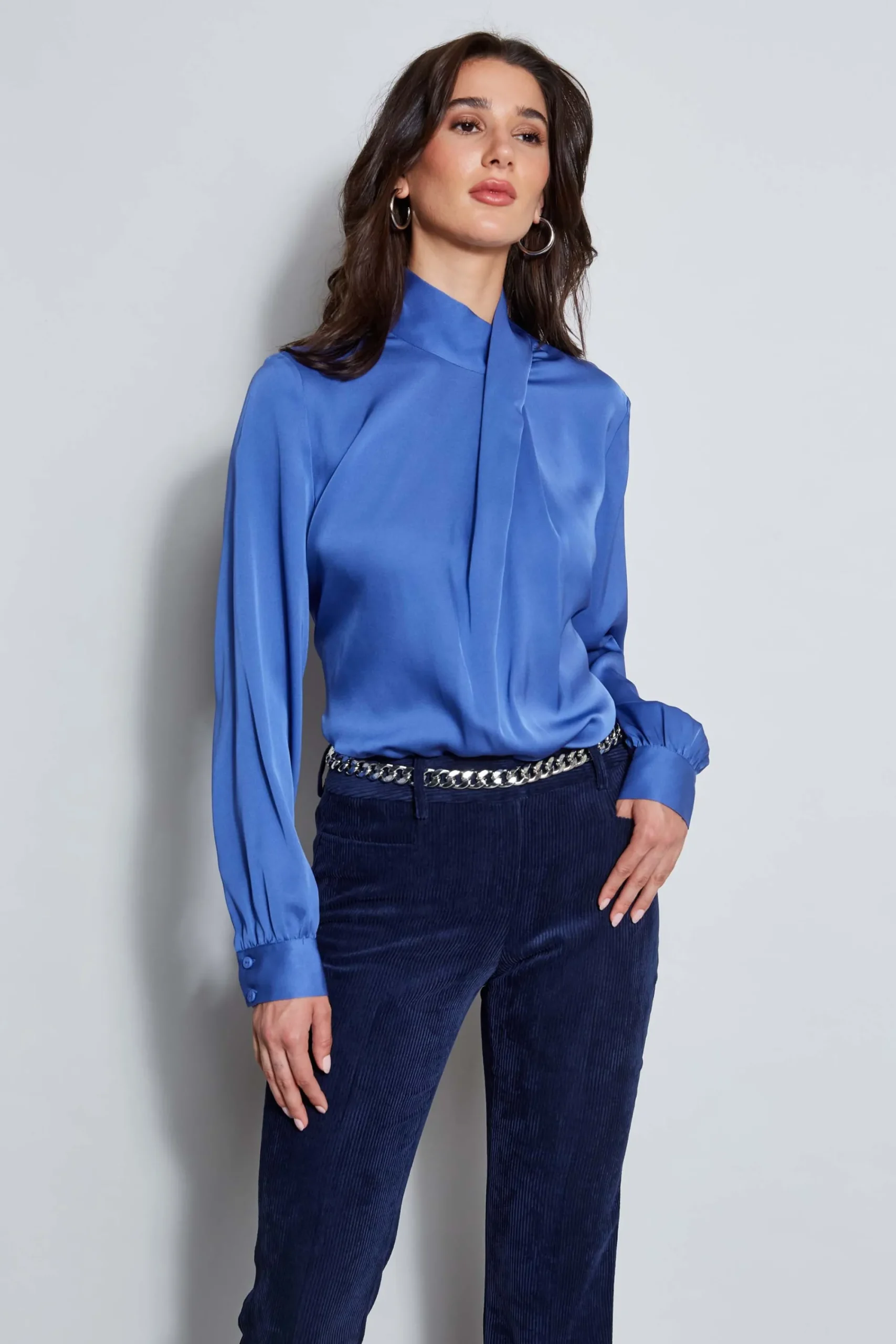 silk_draped_neck_shirt_0-1.webp Elie Tahari Tops & Sweaters-Silk Draped Neck Shirt