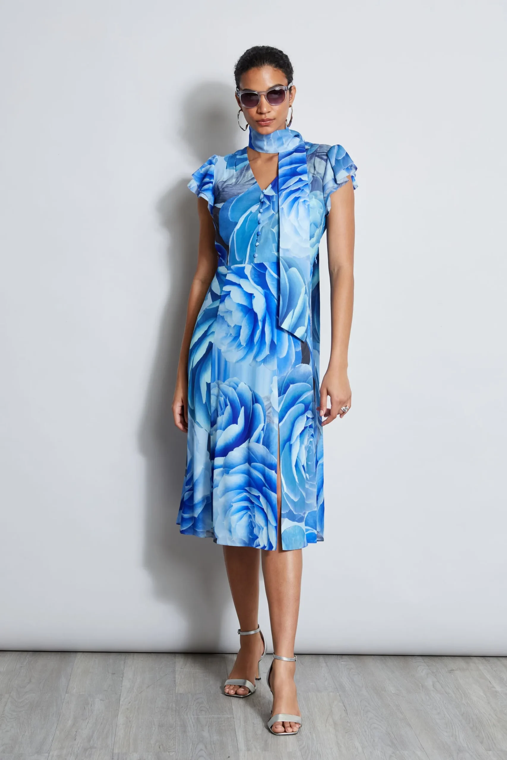 silk_fantasy_garden_midi__3.webp Elie Tahari Dresses & Jumpsuits | Short Sleeve Dresses-Silk Fantasy Garden Midi Dress