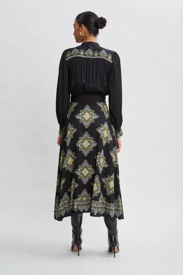 Elie Tahari Dresses & Jumpsuits | Midi Dresses-Silk Geometric Midi Dress