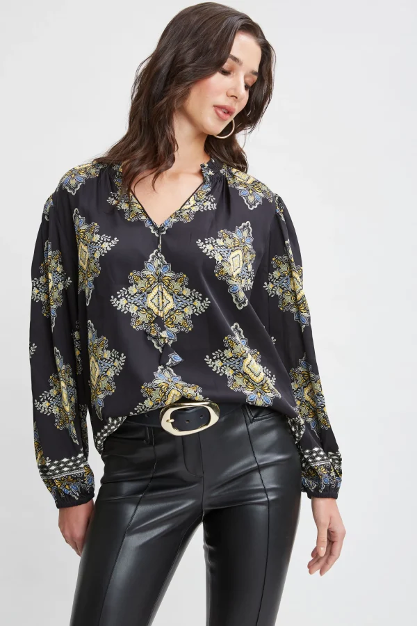 Elie Tahari Tops & Sweaters-Silk Geometric Shirt