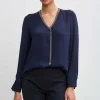 Elie Tahari Tops & Sweaters-Silk Long Sleeve Chain Shirt