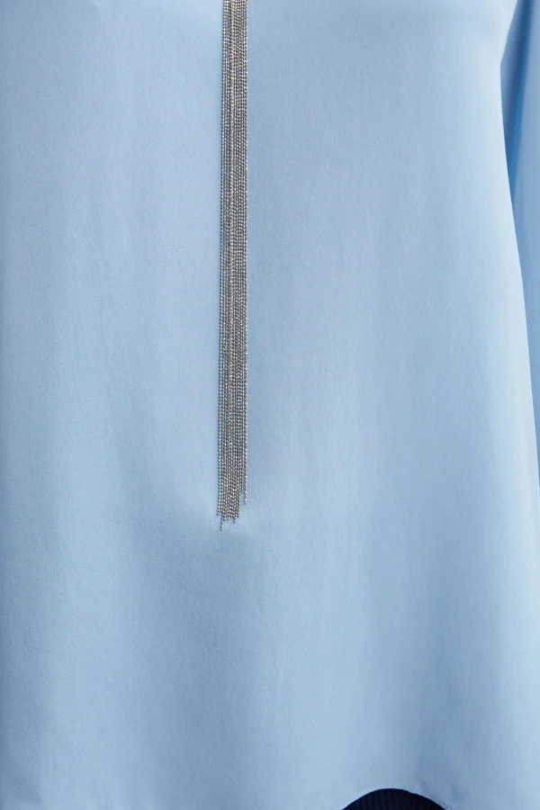 Elie Tahari Tops & Sweaters-Silk Long Sleeve Chain Shirt