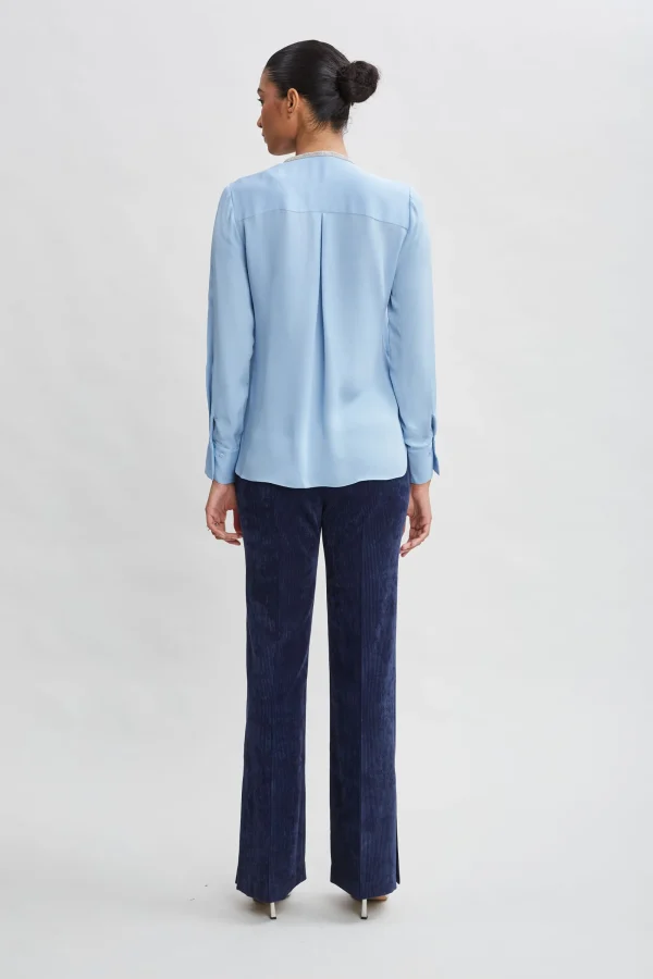 Elie Tahari Tops & Sweaters-Silk Long Sleeve Chain Shirt