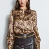 Elie Tahari Tops & Sweaters-Silk Ocelot Print Shirt